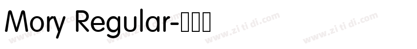 Mory Regular字体转换